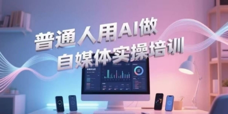 普通人用AI做自媒体实操培训，普通人一个人用ai做自媒体，视频制作、短视频引流、直播带货，轻松入门搞副业-副业刚需-兼职-网赚搞副业网