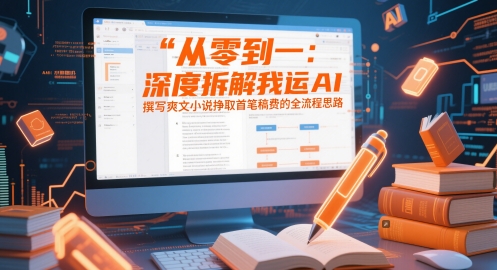 从零到一：深度拆解我运用AI撰写爽文小说挣取首笔稿费的全流程思路搞副业-副业刚需-兼职-网赚搞副业网