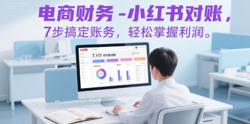 电商财务-小红书对账，7步搞定账务，轻松掌握利润搞副业-副业刚需-兼职-网赚搞副业网