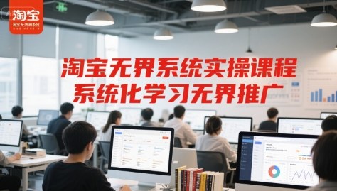 淘宝无界系统实操课程，系统化学习无界推广搞副业-副业刚需-兼职-网赚搞副业网