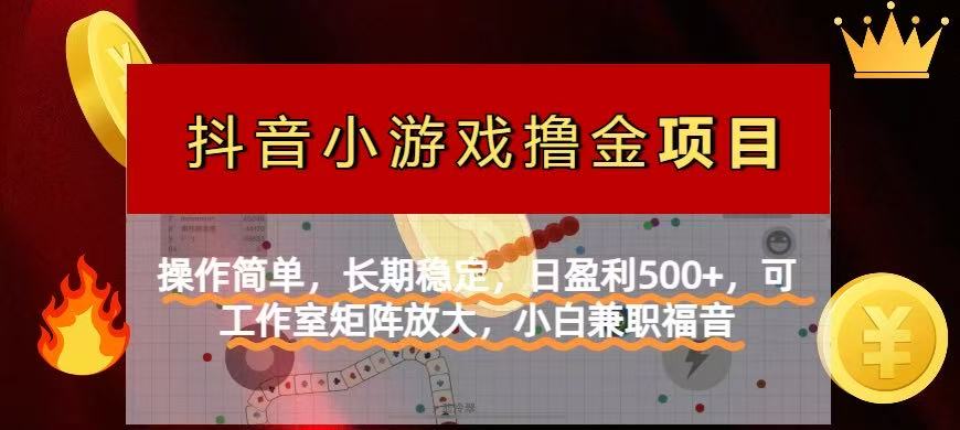 【抖音小游戏发行人计划项目】操作简单，长期稳定，日盈利500+，可工作…搞副业-副业刚需-兼职-网赚搞副业网