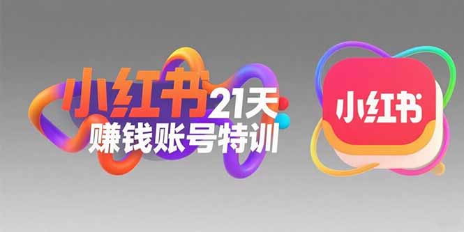 小红书21天赚钱账号特训：黄金定位技巧，高转粉文案创作，科学引流策略搞副业-副业刚需-兼职-网赚搞副业网