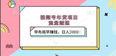 视频号年货项目，流量贼猛，早布局早挣钱，日入上k【揭秘】搞副业-副业刚需-兼职-网赚搞副业网