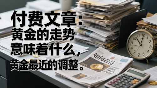 付费文章：黄金的走势意味着什么，如何看待黄金最近的调整搞副业-副业刚需-兼职-网赚搞副业网