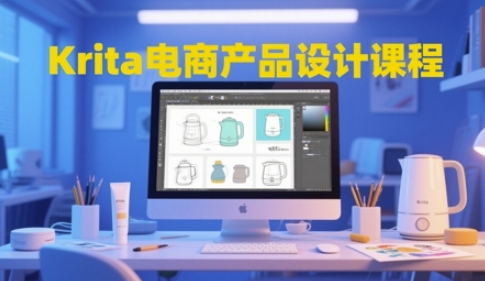 Krita电商产品设计课程，掌握从工具使用到创意落地的全链路设计能力搞副业-副业刚需-兼职-网赚搞副业网