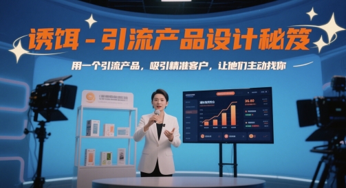 诱饵-引流产品设计秘笈，用一个引流产品，吸引精准客户，让他们主动找你搞副业-副业刚需-兼职-网赚搞副业网