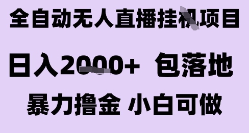 最新全自动抖音无人直播挂G项目，日入2k+ 包落地暴力撸金，小白可做【揭秘】搞副业-副业刚需-兼职-网赚搞副业网
