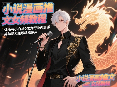 小说漫画推文女频教程，让所有小白从0成为行业内高手，简单暴力兼职轻松挣米搞副业-副业刚需-兼职-网赚搞副业网