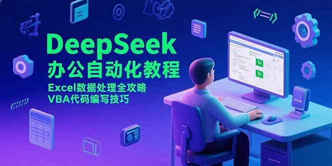 DeepSeek办公自动化教程，Excel数据处理全攻略，VBA代码编写技巧搞副业-副业刚需-兼职-网赚搞副业网