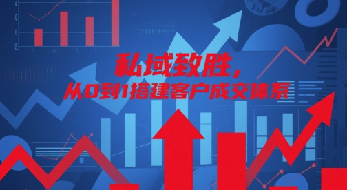 私域致胜，从0到1搭建客户成交体系搞副业-副业刚需-兼职-网赚搞副业网