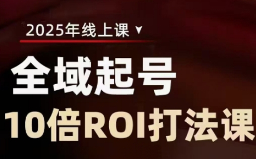 2025全域起号10倍ROI打法课，助你提升直播间的投资回报率搞副业-副业刚需-兼职-网赚搞副业网