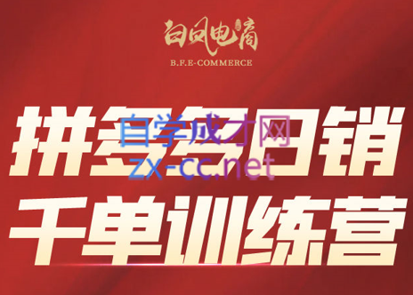白凤电商·拼多多日销千单训练营(更新5月)搞副业-副业刚需-兼职-网赚搞副业网