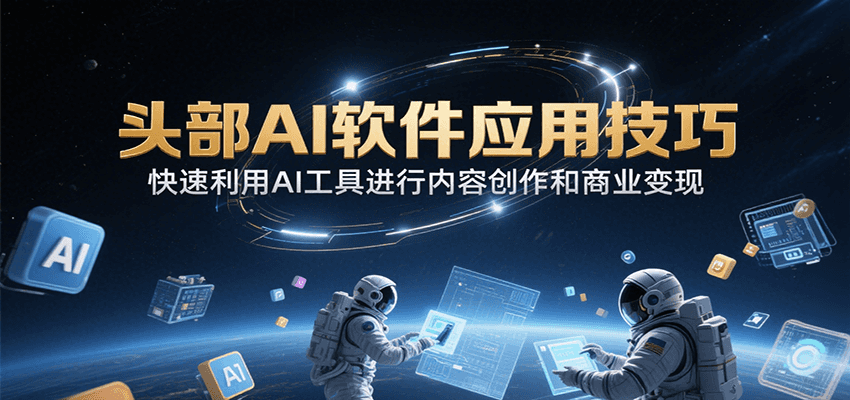 头部AI软件应用技巧，快速利用AI工具进行内容创作和商业变现搞副业-副业刚需-兼职-网赚搞副业网