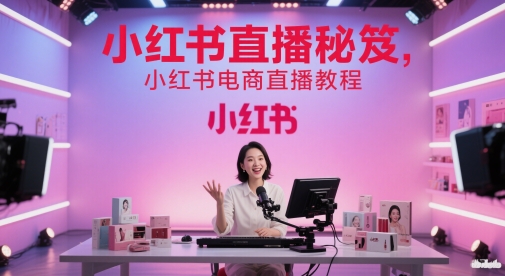 小红书直播秘笈，小红书电商直播教程搞副业-副业刚需-兼职-网赚搞副业网