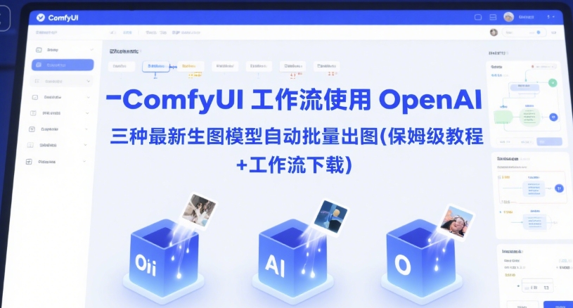 ComfyUI 工作流使用 OpenAI 三种最新生图模型自动批量出图(保姆级教程+工作流下载)搞副业-副业刚需-兼职-网赚搞副业网