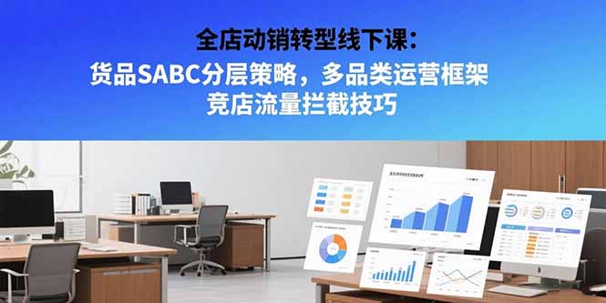 全店动销转型线下课：货品SABC分层策略，多品类运营框架 竞店流量拦截技巧搞副业-副业刚需-兼职-网赚搞副业网