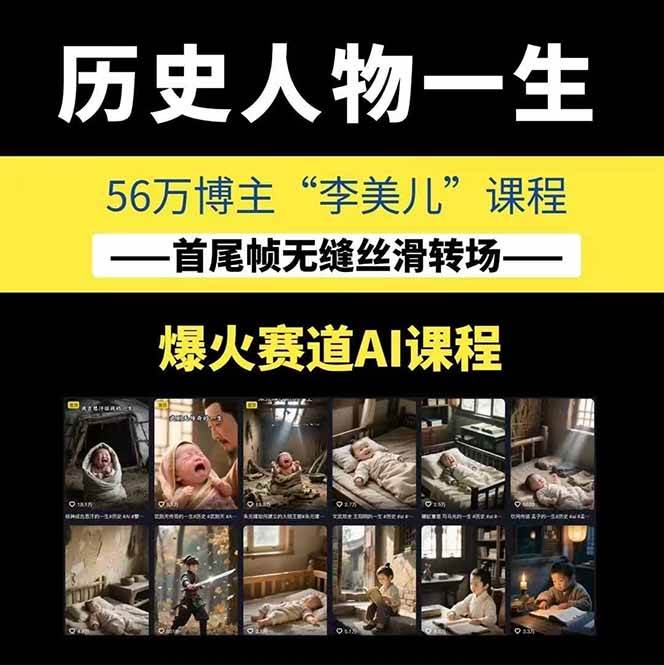 图片[1]搞副业-副业刚需-兼职-网赚AI历史人物短视频创作，含IP打造、首尾帧无缝转场、智能体视频制作等核心教学内容搞副业-副业刚需-兼职-网赚搞副业网