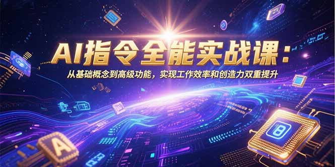 AI指令全能实战课：从基础概念到高级功能，实现工作效率和创造力双重提升搞副业-副业刚需-兼职-网赚搞副业网