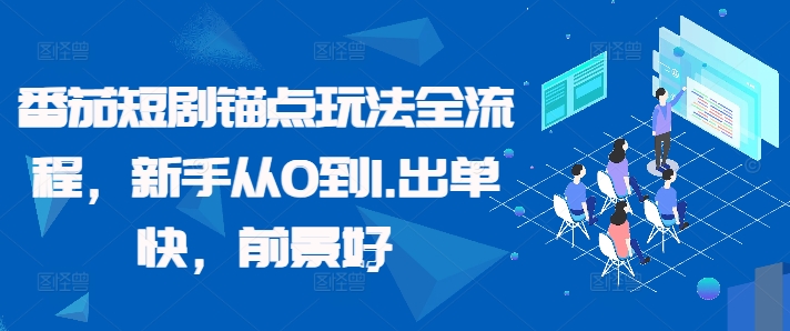 番茄短剧锚点玩法全流程，新手从0到1，出单快，前景好搞副业-副业刚需-兼职-网赚搞副业网