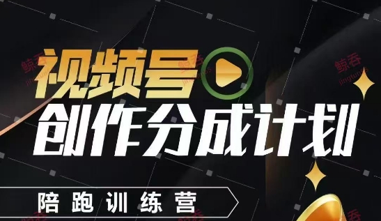视频号创作分成计划陪跑训练营，手把手教会你如何制作视频，细水长流型项目搞副业-副业刚需-兼职-网赚搞副业网