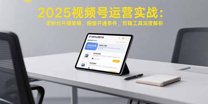2025视频号运营实战：零粉丝开播策略，橱窗开通条件，剪辑工具深度解析搞副业-副业刚需-兼职-网赚搞副业网