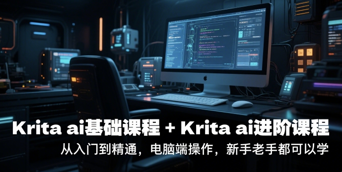 krita ai基础课程+Krita ai进阶课程，从入门到精通，电脑端操作，新手老手都可以学搞副业-副业刚需-兼职-网赚搞副业网