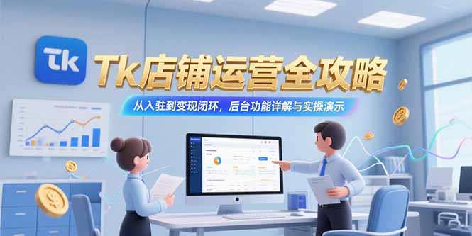 Tk店铺运营全攻略，从入驻到变现闭环，后台功能详解与实操演示搞副业-副业刚需-兼职-网赚搞副业网