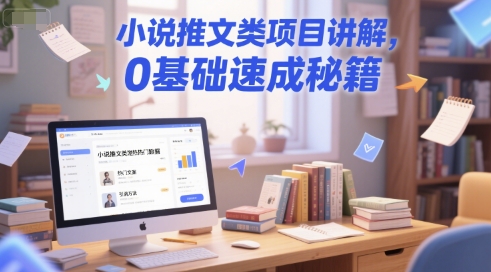 小说推文类项目讲解，0 基础速成秘籍搞副业-副业刚需-兼职-网赚搞副业网