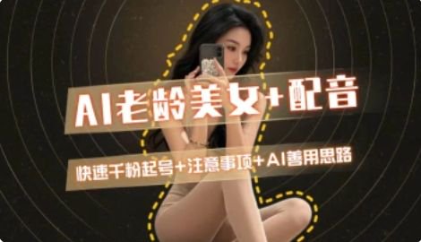 AI老龄美女涨粉+变现_快速千粉起号思路搞副业-副业刚需-兼职-网赚搞副业网
