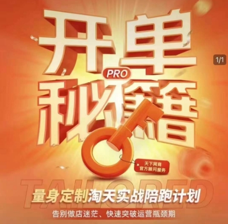 淘宝开单秘籍PRO，量身定制淘天实战陪跑计划，告别做店迷茫、快速突破运营瓶颈期搞副业-副业刚需-兼职-网赚搞副业网