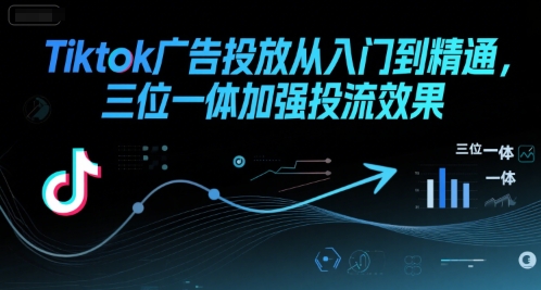 Tiktok广告投放从入门到精通，三位一体加强投流效果搞副业-副业刚需-兼职-网赚搞副业网