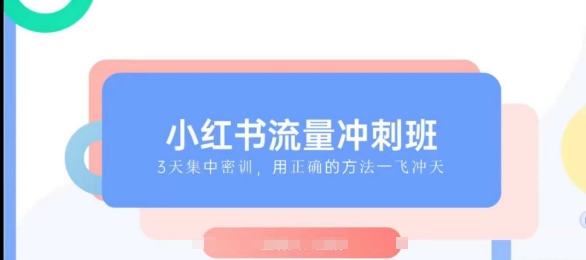 小红书流量冲刺班2025，最懂小红书的女人，快速教你2025年入局小红书搞副业-副业刚需-兼职-网赚搞副业网