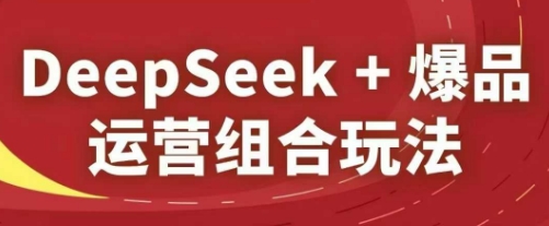 DeepSeek+爆品运营组合玩法，2025淘系精品课搞副业-副业刚需-兼职-网赚搞副业网