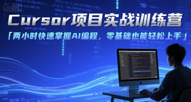 Cursor项目实战训练营，两小时快速掌握AI编程，零基础也能轻松上手搞副业-副业刚需-兼职-网赚搞副业网
