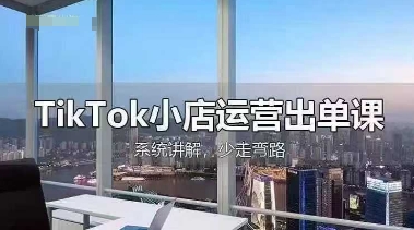 TikTok小店运营出单课，从开店选品、运营出单、发货回款，进行全流程讲解搞副业-副业刚需-兼职-网赚搞副业网
