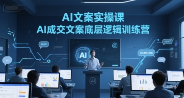 AI文案实操课，AI成交文案底层逻辑训练营搞副业-副业刚需-兼职-网赚搞副业网