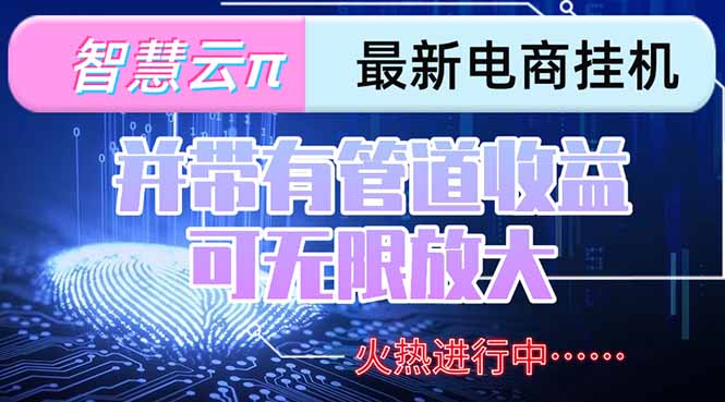 智慧云π电脑挂机单机每天收益300—500+ 并带有团队管道收益 可无限放大搞副业-副业刚需-兼职-网赚搞副业网
