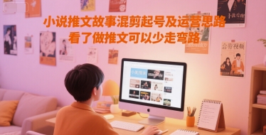 小说推文故事混剪起号及运营思路，看了做推文可以少走弯路搞副业-副业刚需-兼职-网赚搞副业网