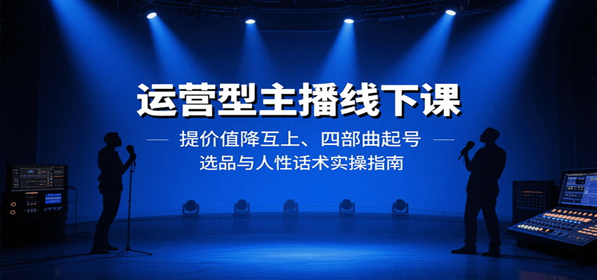 运营型主播线下课：提价值降互上、四部曲起号、选品与人性话术实操指南搞副业-副业刚需-兼职-网赚搞副业网