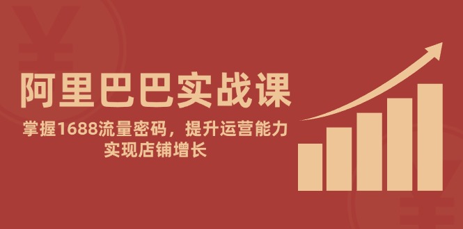 阿里巴巴实战课：掌握1688流量密码，提升运营能力，实现店铺增长搞副业-副业刚需-兼职-网赚搞副业网